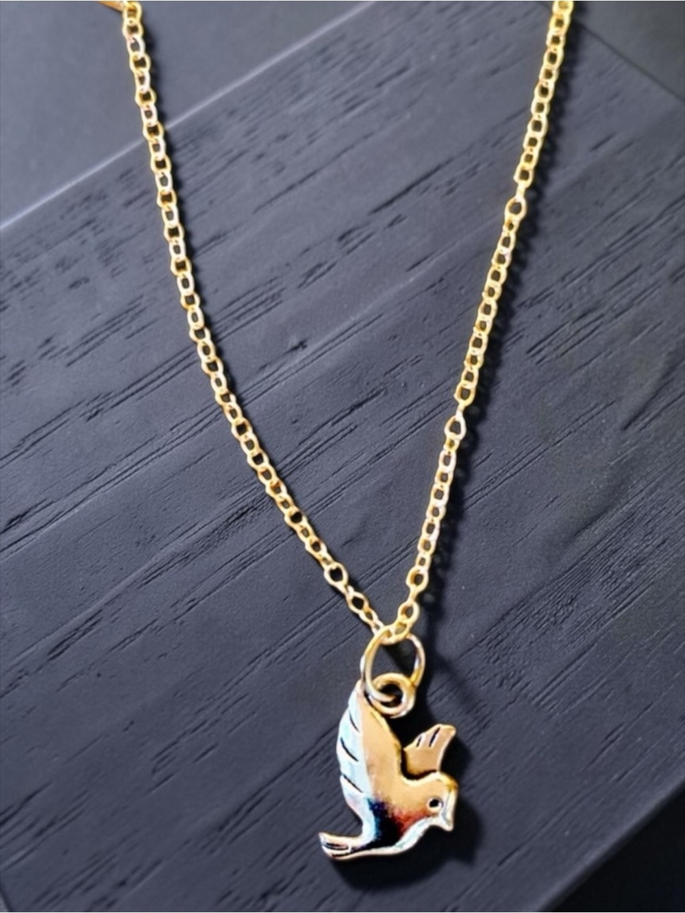 Silver Bird Pendant Necklace - Elegant Women's Jewelry Handmade